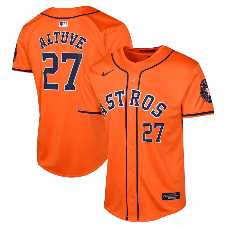 Youth Houston Astros Jose Altuve Nike Orange Alternate Limited Player Jersey - Puhuasuan