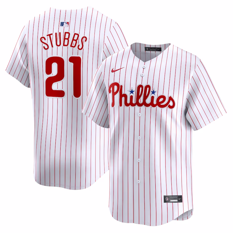 Men's Philadelphia Phillies Garrett Stubbs Nike White Home Limited Player Jersey - Puhuasuan