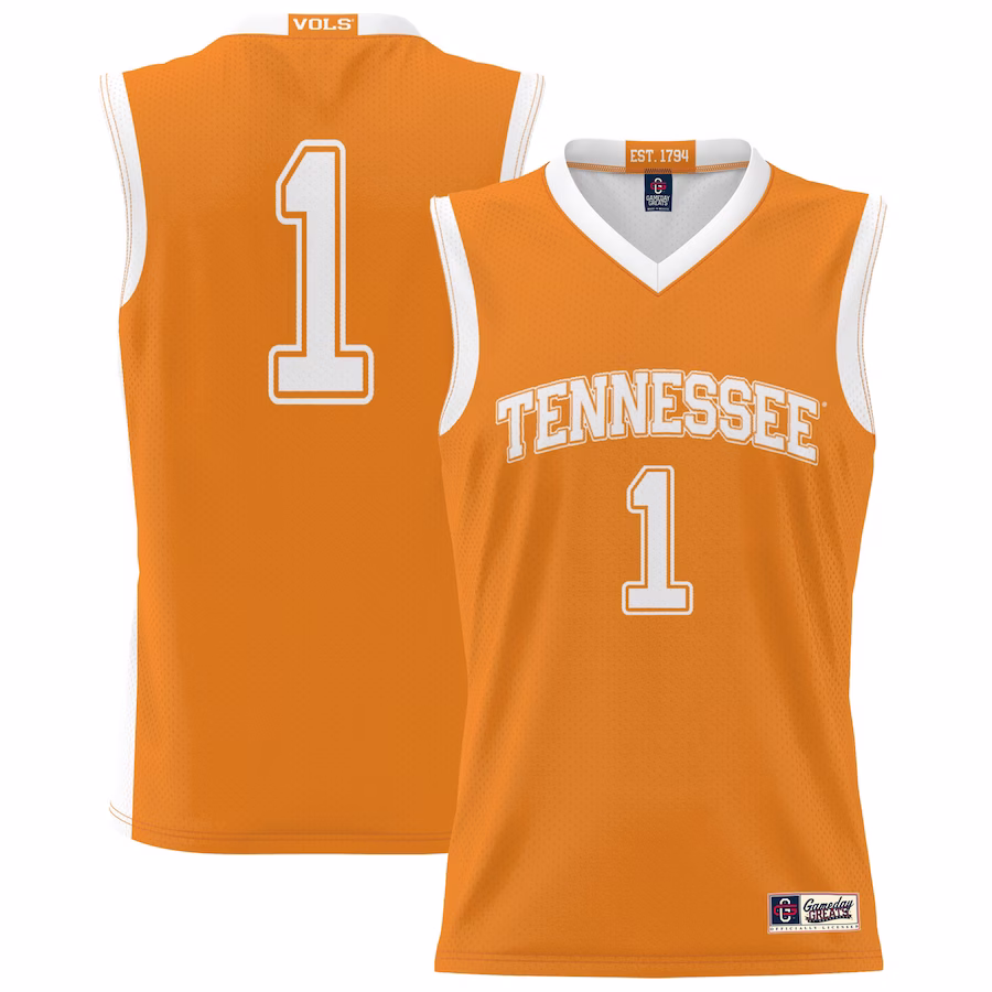 #1 Tennessee Volunteers GameDay Greats Unisex Lightweight Basketball Jersey - Tennessee Orange - Puhuasuan