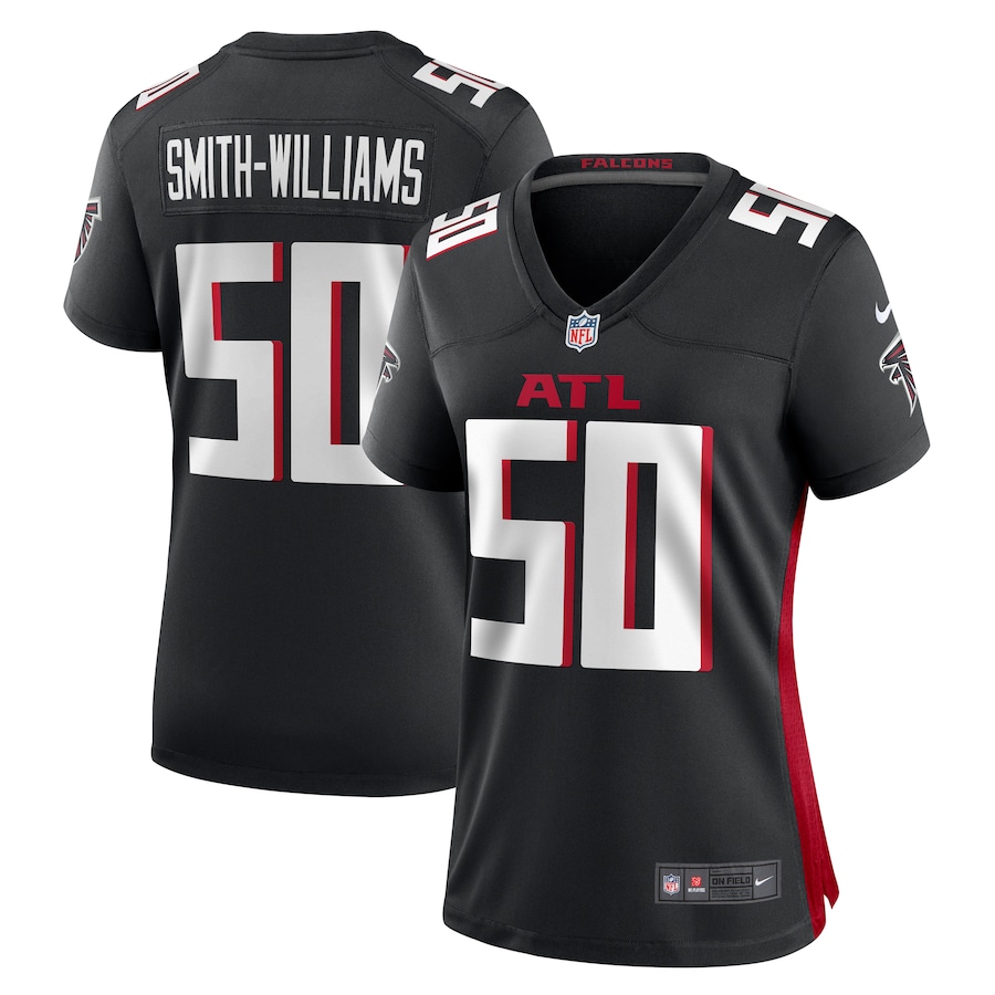 Women's Atlanta Falcons James Smith-Williams Nike Black Game Jersey - Puhuasuan