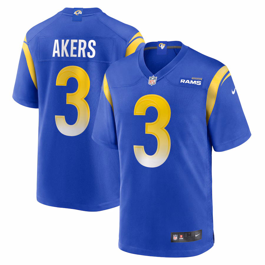 Men's Los Angeles Rams Cam Akers Nike Royal Game Jersey - Puhuasuan