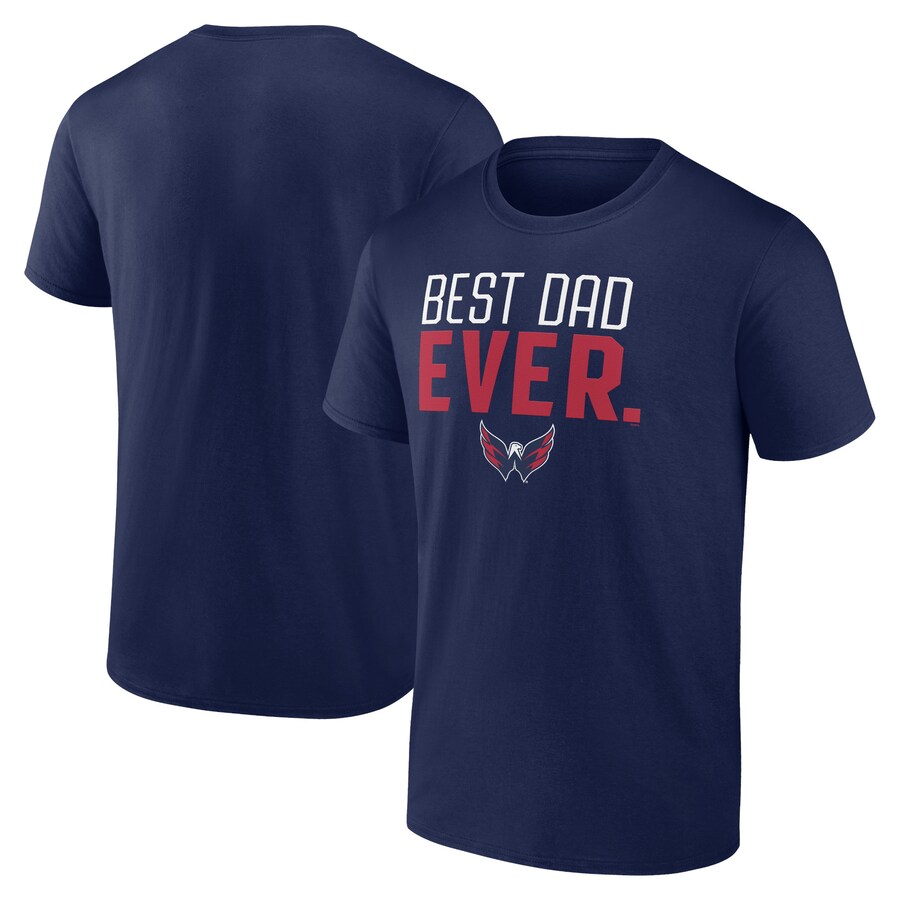 Men's Washington Capitals Navy Best Dad Ever T-Shirt - Puhuasuan