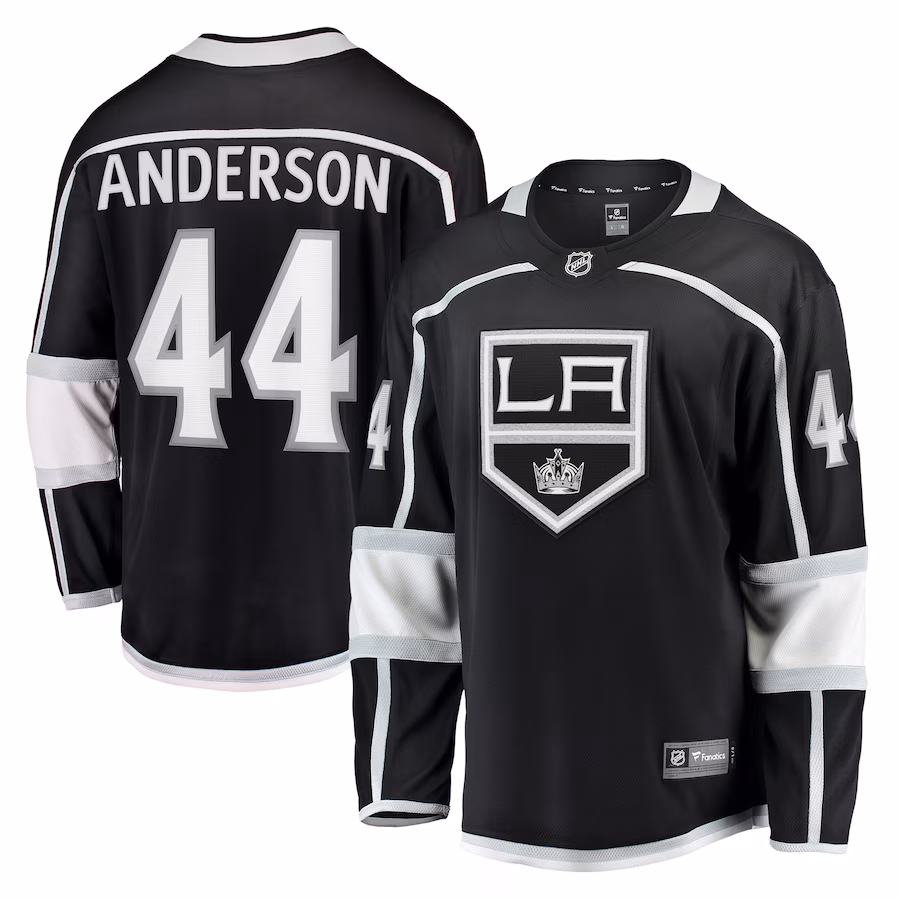Men's Los Angeles Kings Mikey Anderson Fanatics Black Home Breakaway Player Jersey - Puhuasuan