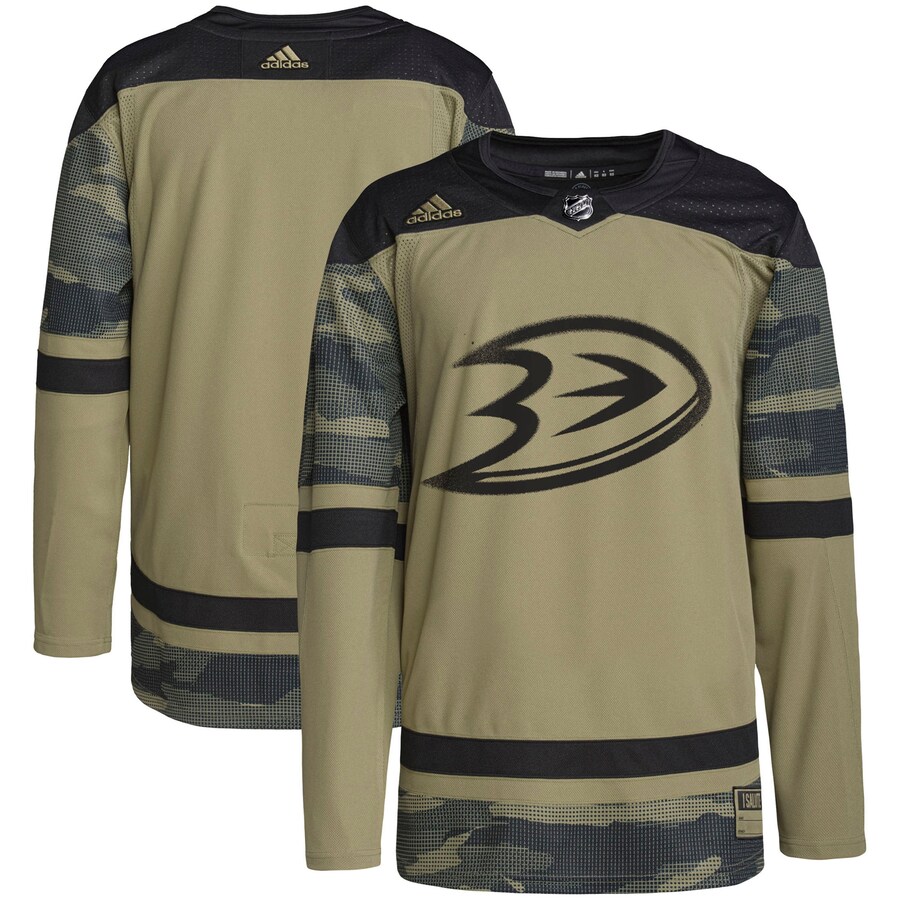 Men's Anaheim Ducks adidas Camo Military Appreciation Team Authentic Practice Jersey - Puhuasuan