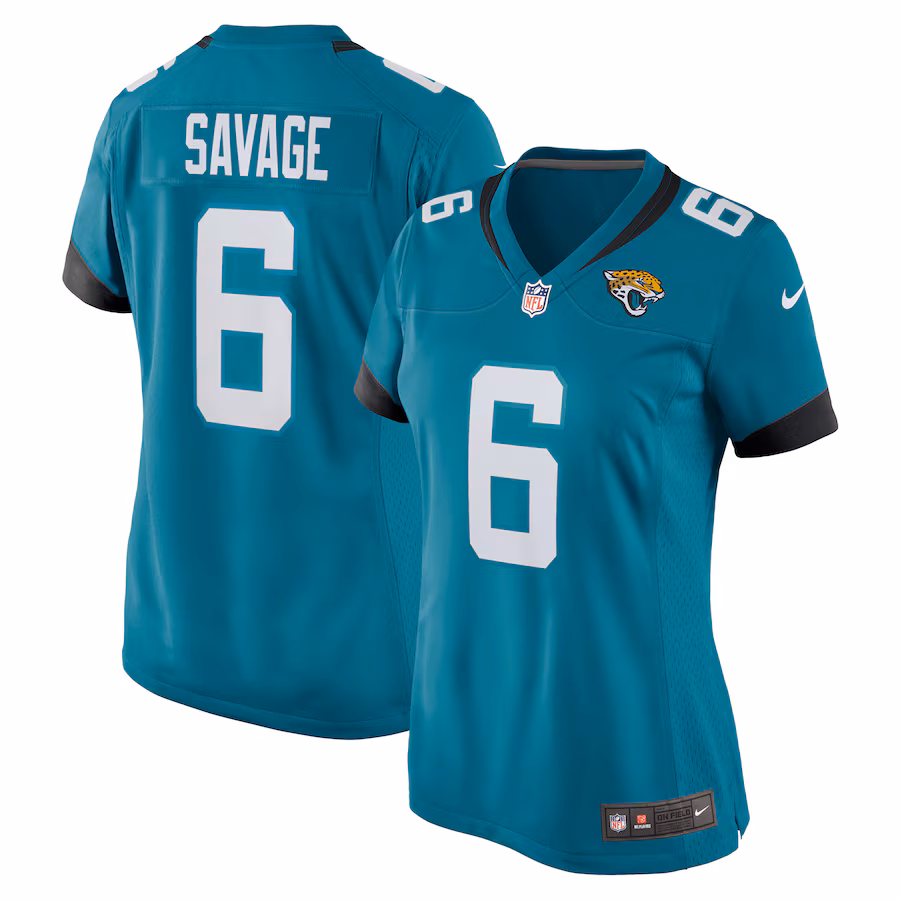 Women's Jacksonville Jaguars Darnell Savage Nike  Teal Team Game Jersey - Puhuasuan