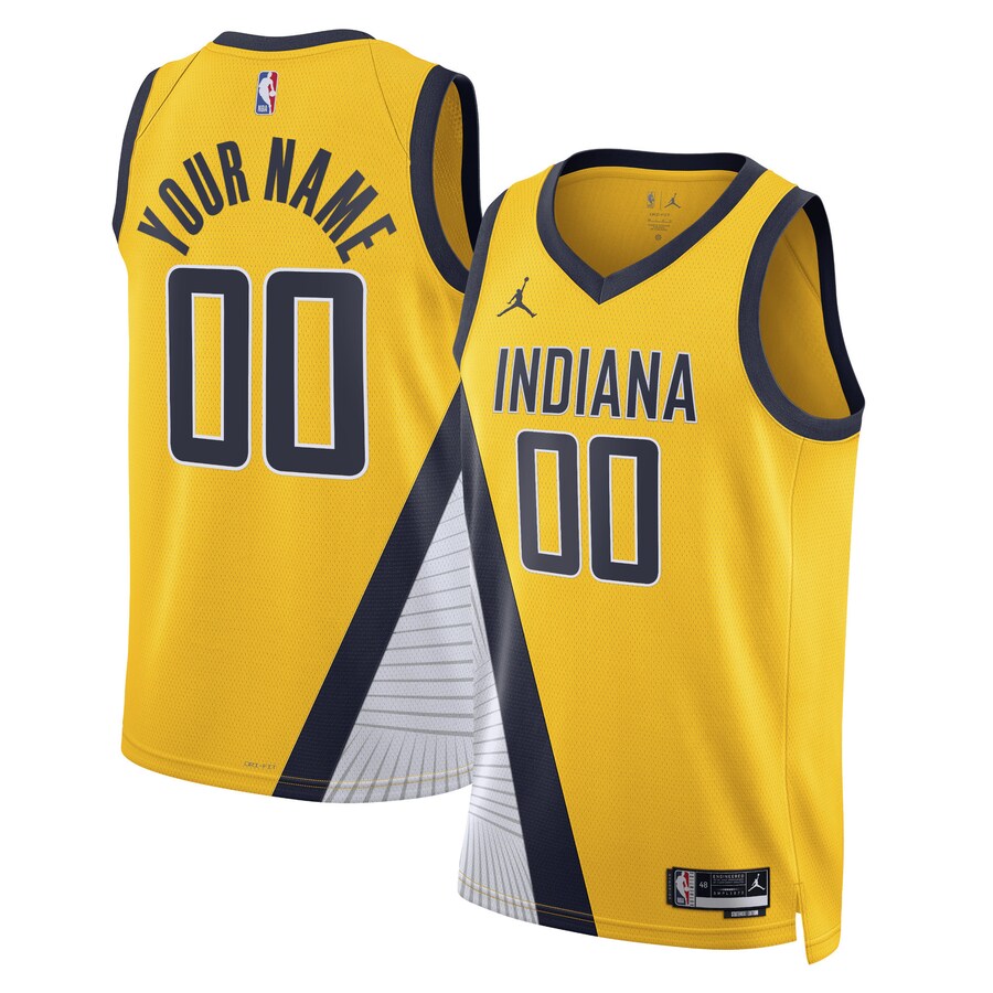 Unisex Indiana Pacers Jordan Brand Yellow 2022/23 Swingman Custom Jersey - Statement Edition - Puhuasuan