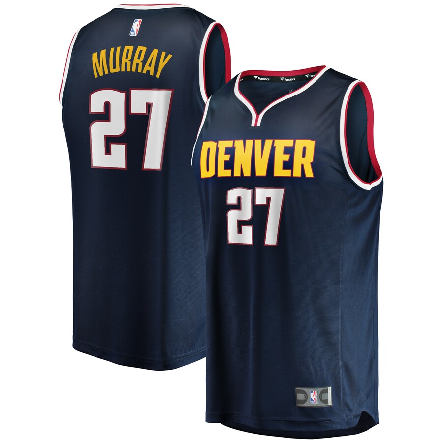 Men's Denver Nuggets Jamal Murray Fanatics Navy 2019/20 Fast Break Replica Player Jersey - Icon Edition - Puhuasuan