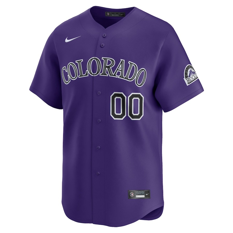 Men's Colorado Rockies  Nike Purple  Alternate Limited Custom Jersey - Puhuasuan