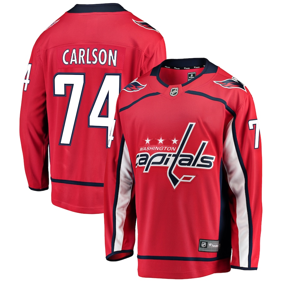 Men's Washington Capitals John Carlson Fanatics Red Home Breakaway Player Jersey - Puhuasuan