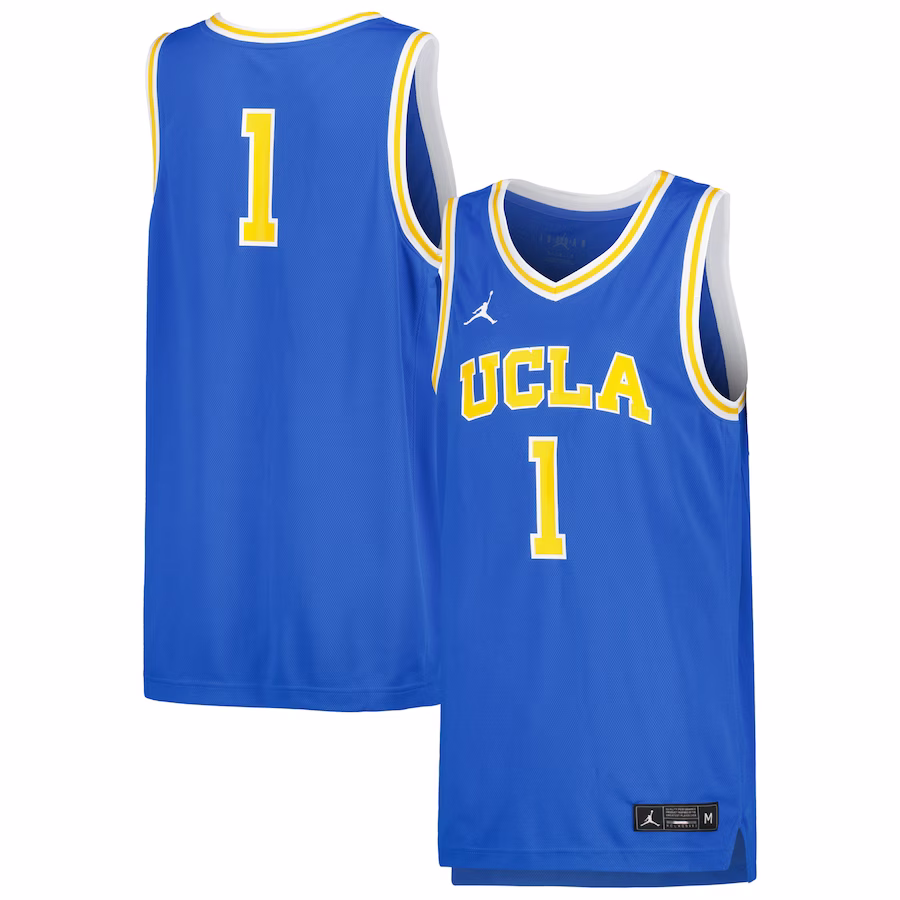 #1 UCLA Bruins Jordan Brand Unisex Women's Basketball Replica Jersey - Blue - Puhuasuan