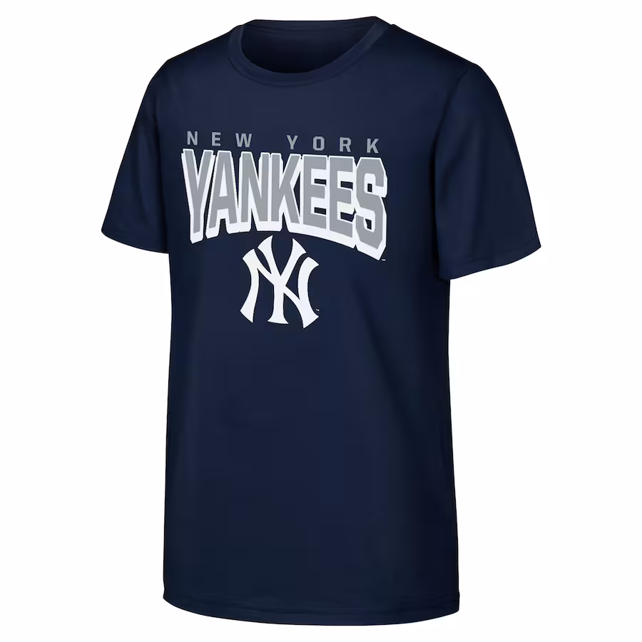 Youth New York Yankees Navy On The Block T-Shirt - Puhuasuan