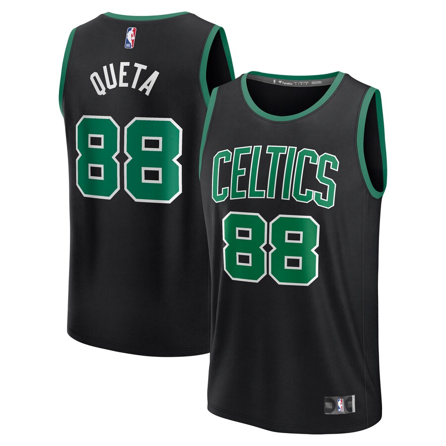 Men's Boston Celtics Neemias Queta Fanatics Black Fast Break Replica Player Jersey - Statement Edition - Puhuasuan