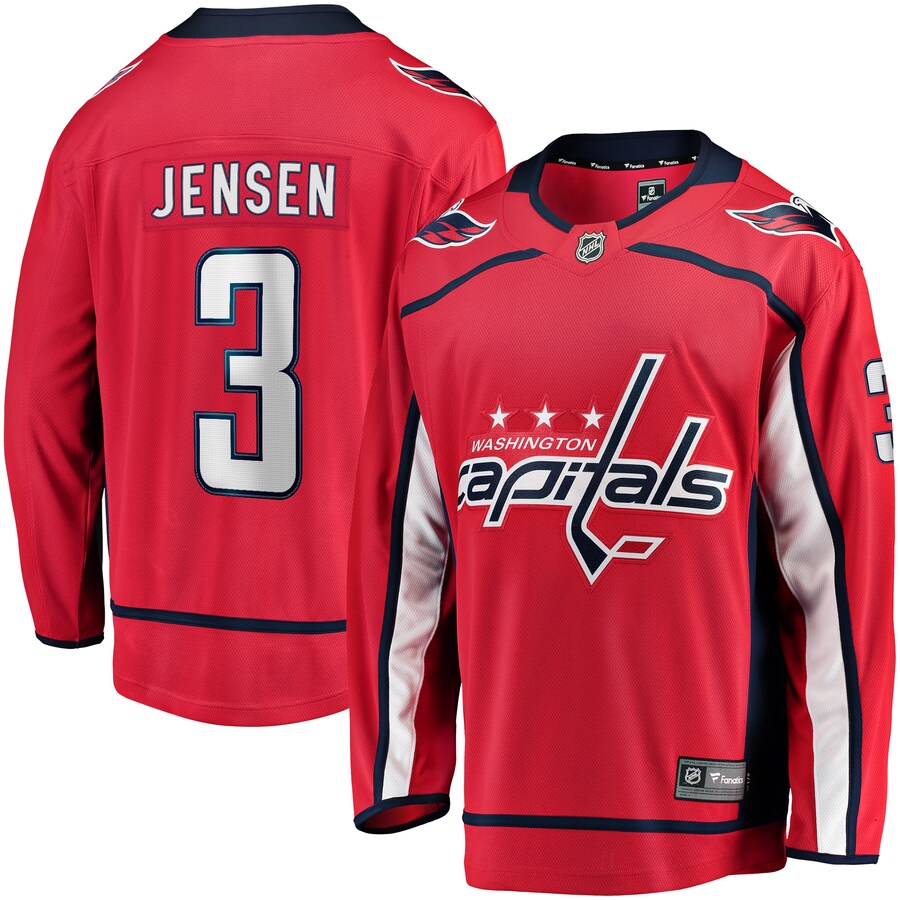 Men's Washington Capitals Nick Jensen Fanatics Branded Red Replica Player Jersey - Puhuasuan