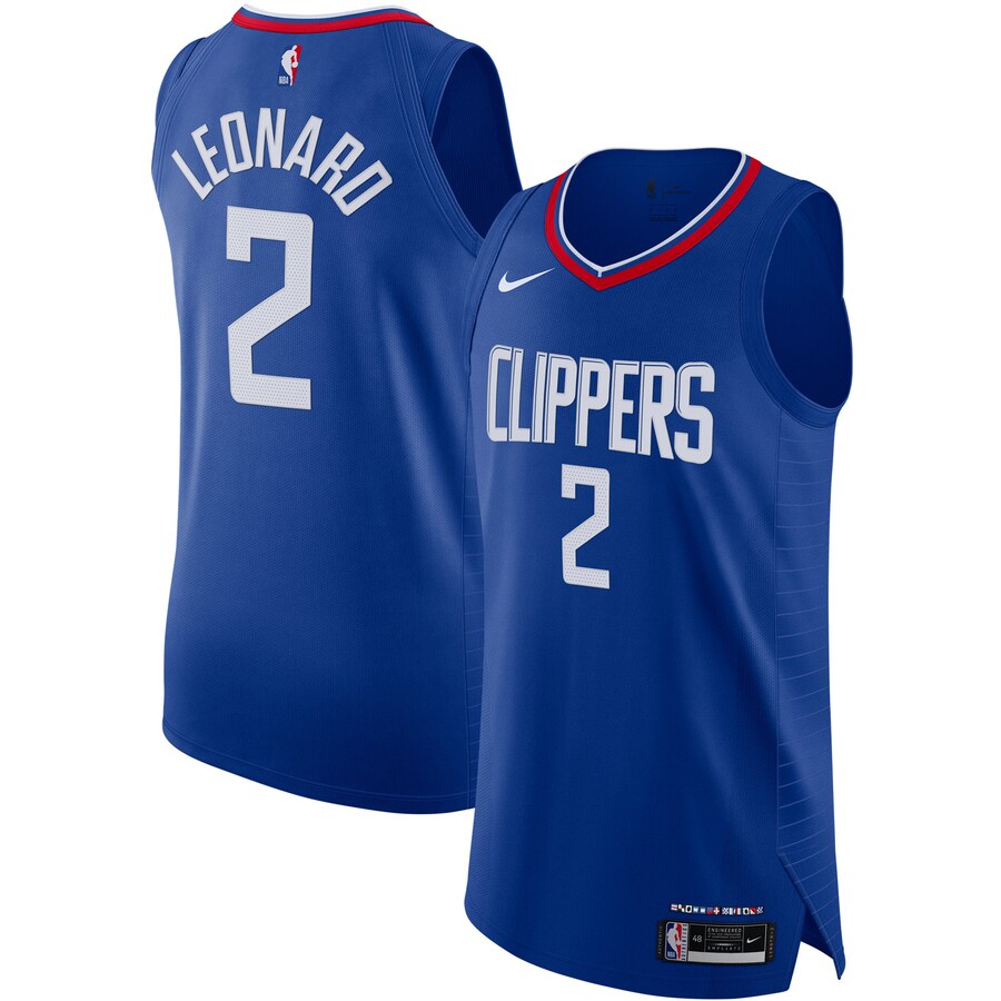 Men's LA Clippers Kawhi Leonard Nike Royal Authentic Jersey - Icon Edition - Puhuasuan