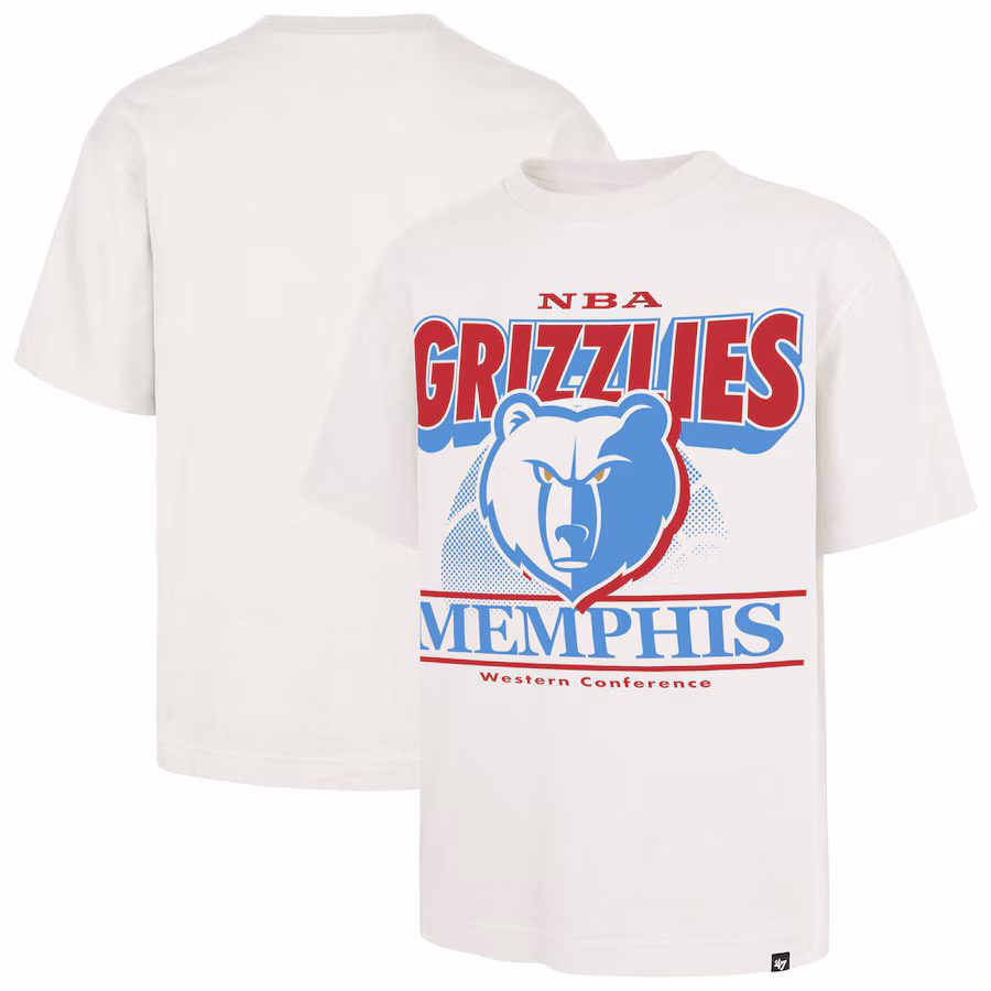 Men's Memphis Grizzlies  '47 White City Edition Shifty Foundation T-Shirt - Puhuasuan