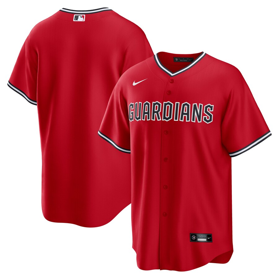 Men's Cleveland Guardians Nike Red Replica 2.0 Alternate Jersey - Puhuasuan