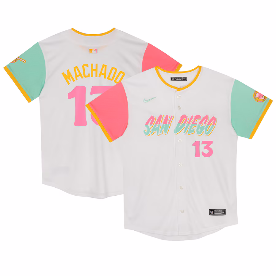 Preschool San Diego Padres Manny Machado Nike White City Connect Limited Player Jersey - Puhuasuan