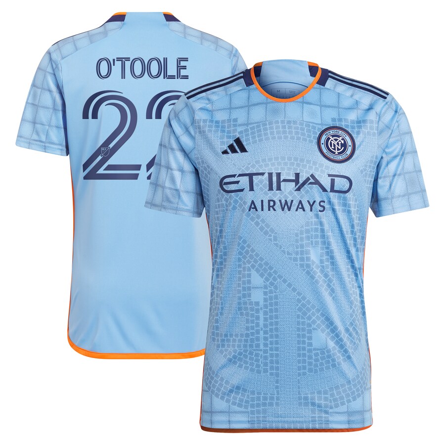 Men's New York City FC Kevin O'Toole adidas Light Blue 2024 The Interboro Kit Replica Player Jersey - Puhuasuan
