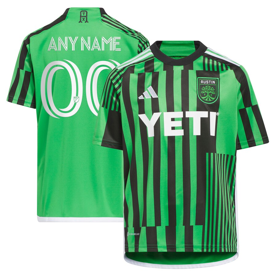 Youth Austin FC adidas Green 2023 Las Voces Kit Replica Custom Jersey - Puhuasuan