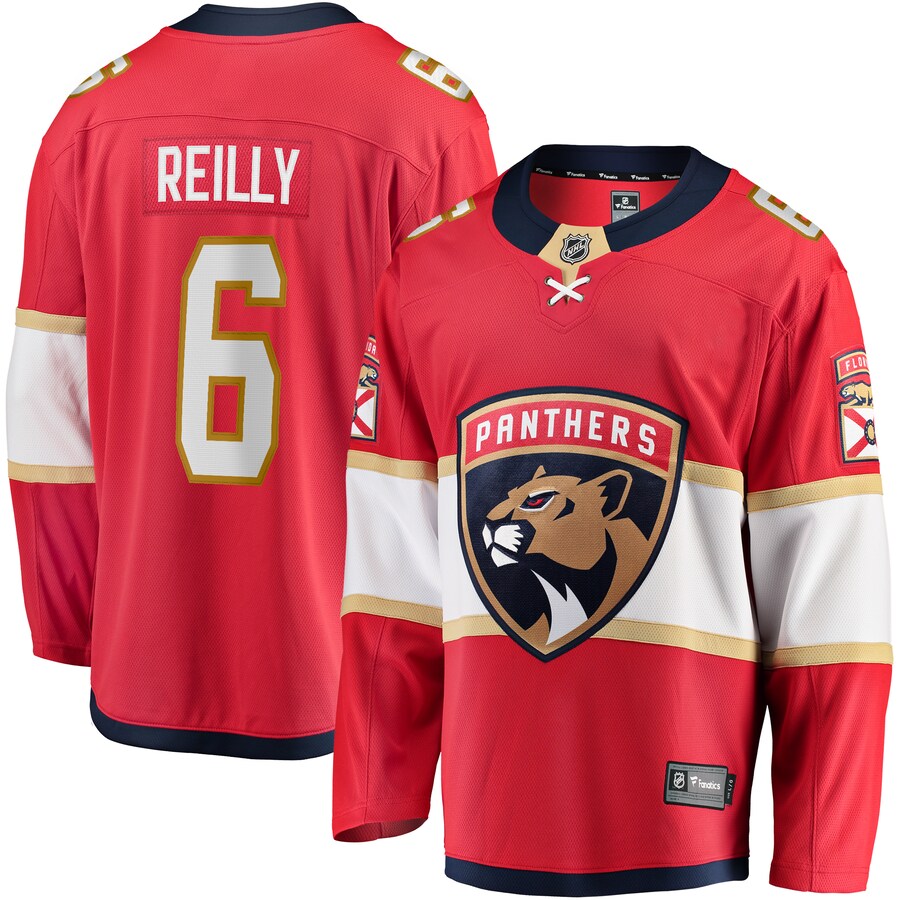 Men's Florida Panthers Mike Reilly Fanatics Branded Red Home Breakaway Jersey - Puhuasuan