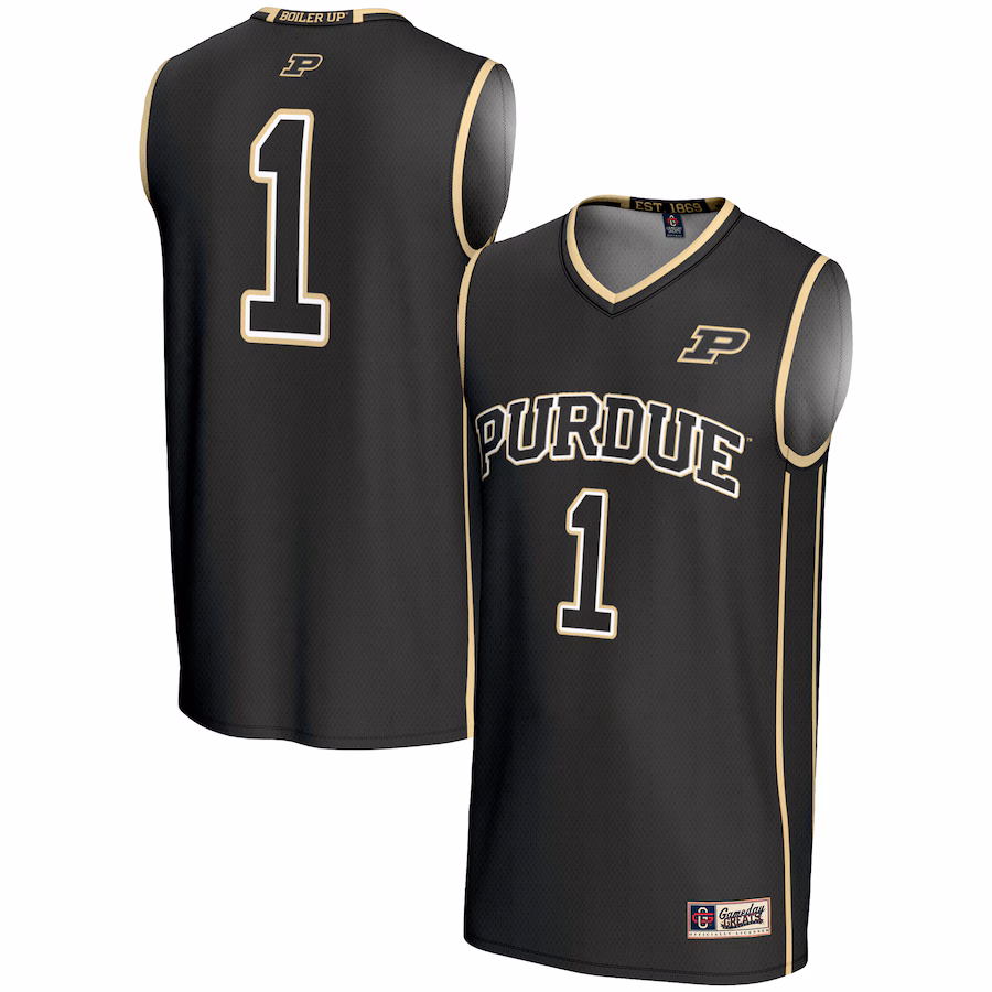 Youth GameDay Greats Black #1 Purdue Boilermakers Lightweight Basketball Jersey - Puhuasuan