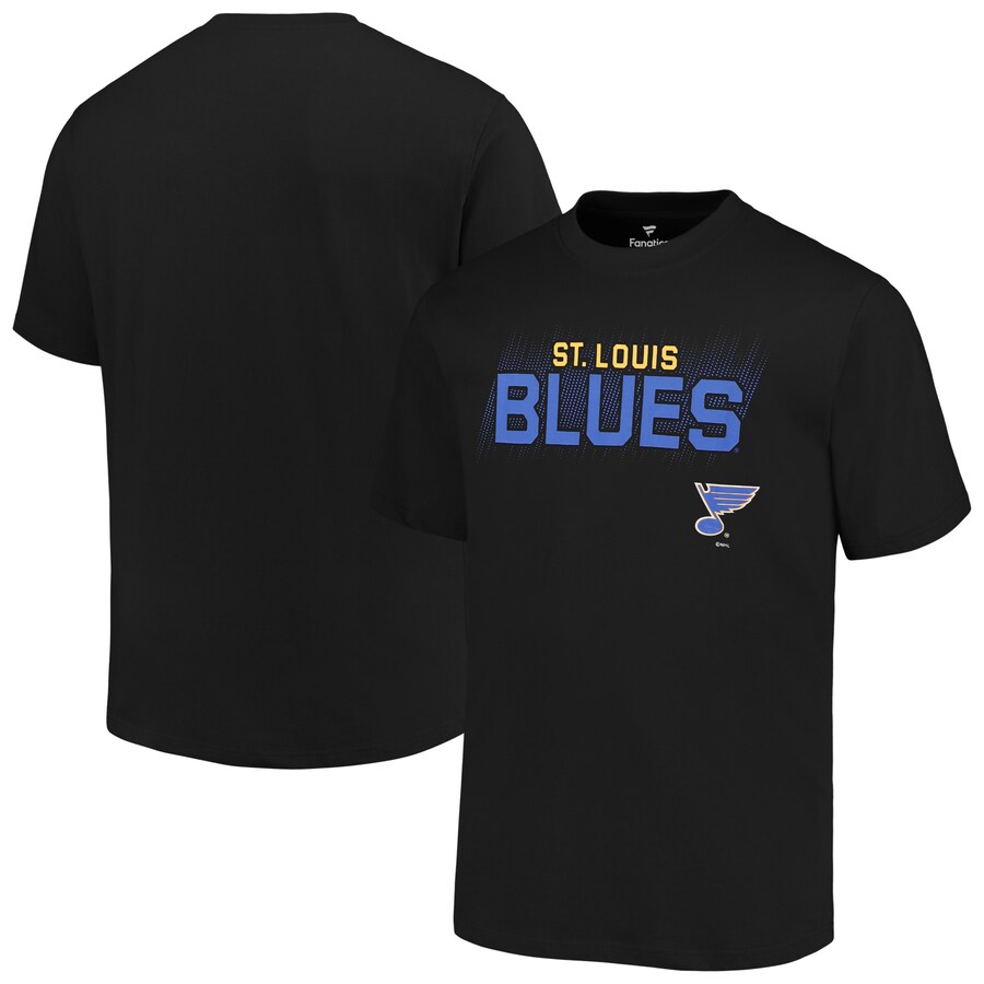 Men's St. Louis Blues Fanatics Black Big & Tall Wordmark T-Shirt - Puhuasuan