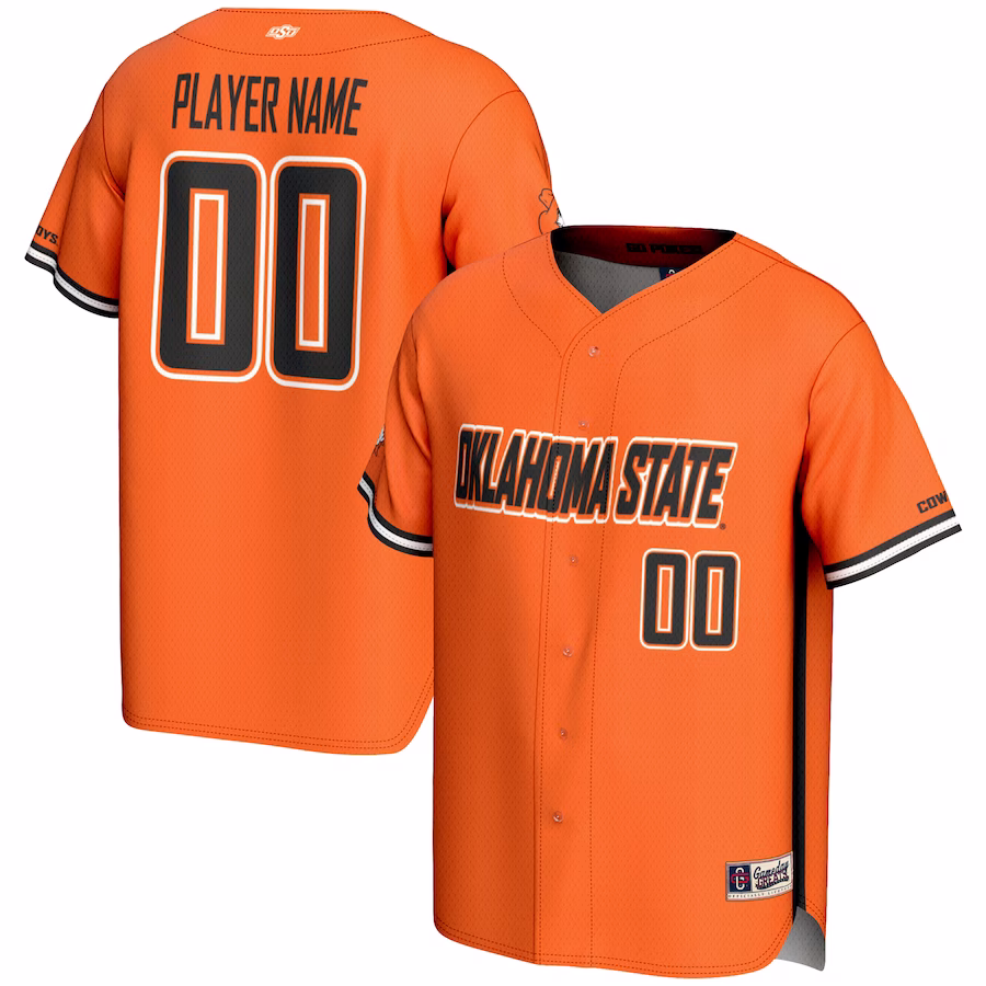 Oklahoma State Cowboys GameDay Greats NIL Pick-A-Player Lightweight Baseball Jersey - Orange - Puhuasuan