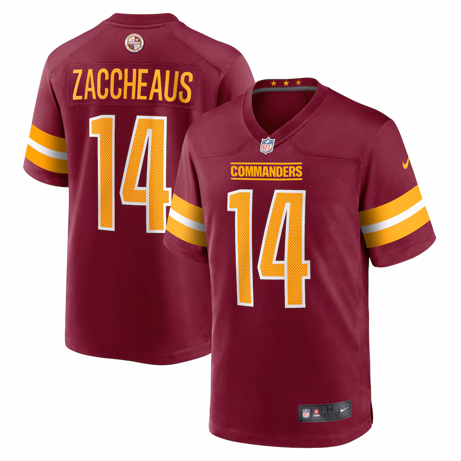 Men's Washington Commanders Olamide Zaccheaus Nike Burgundy Game Jersey - Puhuasuan