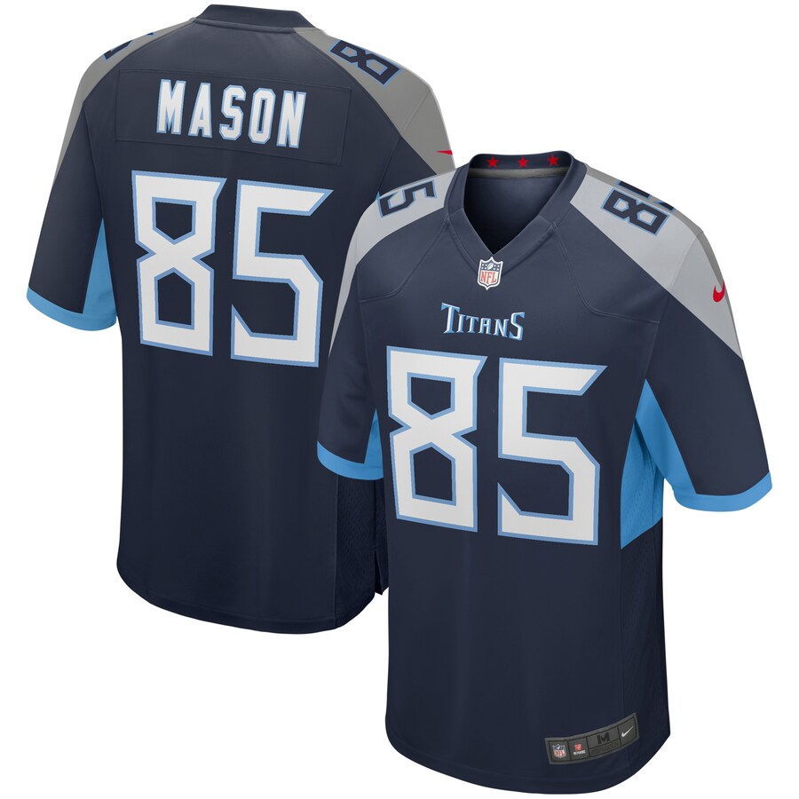 Men's Tennessee Titans Derrick Mason Nike Navy Game Retired Player Jersey - Puhuasuan