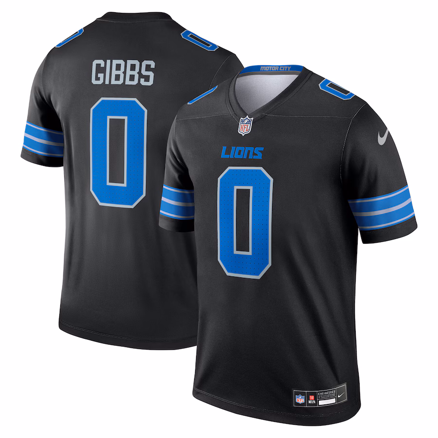 Men's Detroit Lions Jahmyr Gibbs Nike Black Alternate Legend Jersey - Puhuasuan