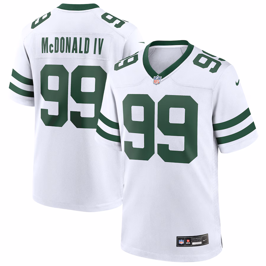 Men's New York Jets Will McDonald IV Nike Legacy White Game Jersey - Puhuasuan
