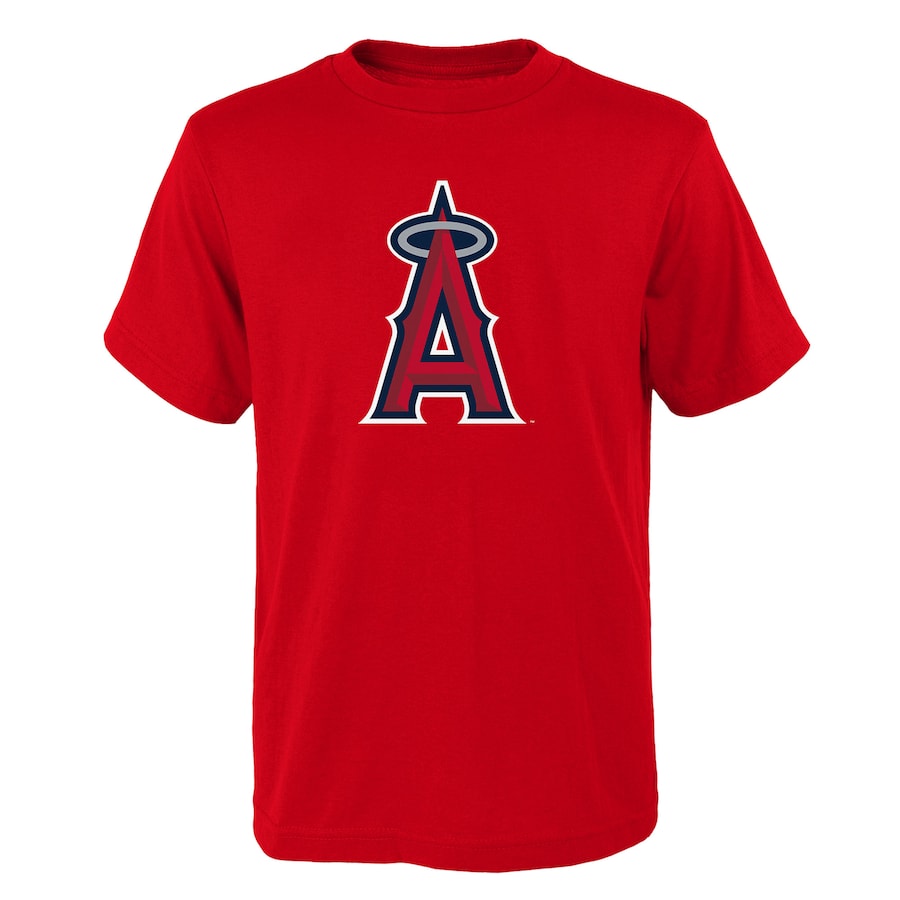 Youth Los Angeles Angels Red Logo Primary Team T-Shirt - Puhuasuan