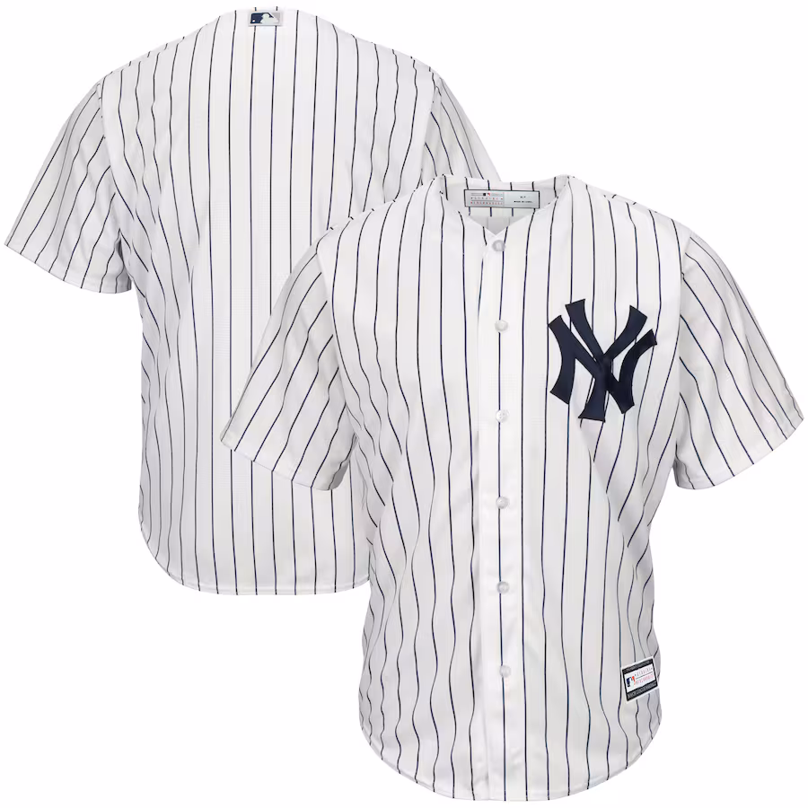 Men's New York Yankees White Big & Tall Replica Team Jersey - Puhuasuan