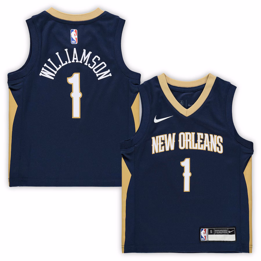 Preschool New Orleans Pelicans Zion Williamson Nike Navy Replica Jersey - Icon Edition - Puhuasuan