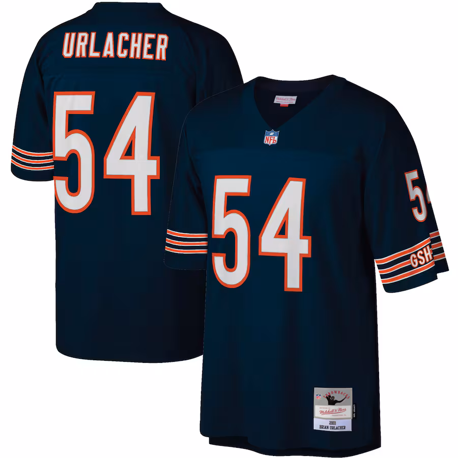 Men's Chicago Bears Brian Urlacher Mitchell & Ness Navy Legacy Replica Jersey - Puhuasuan