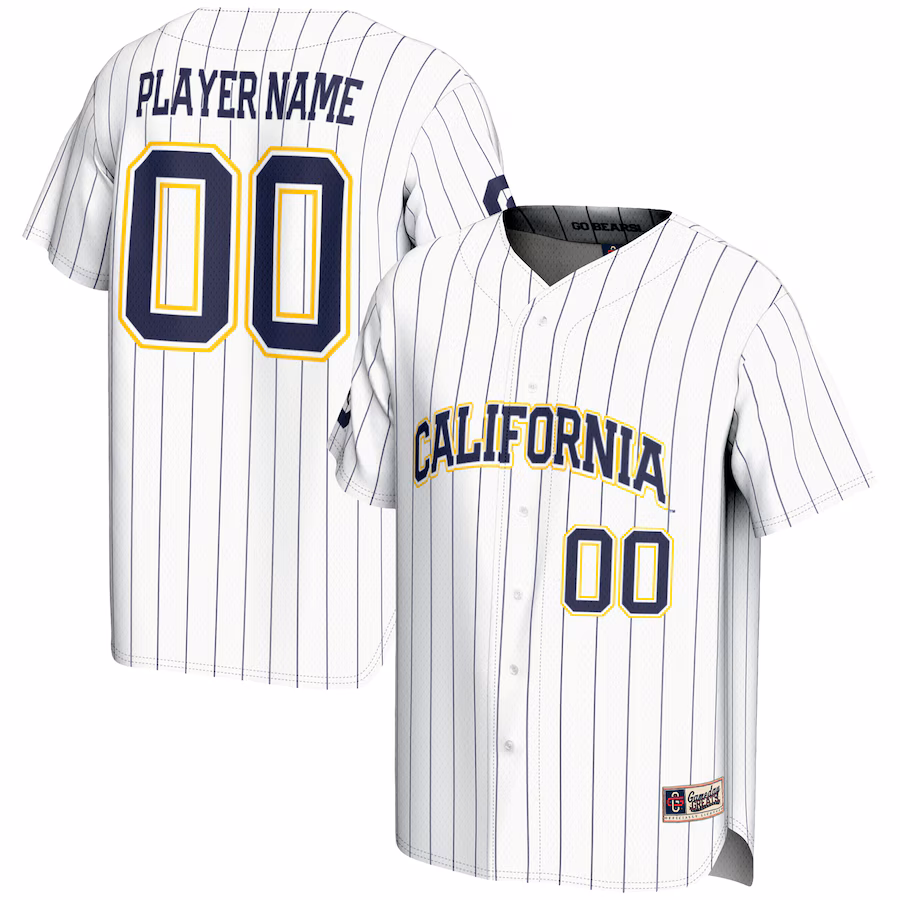 Cal Bears GameDay Greats Youth NIL Pick-A-Player Lightweight Baseball Jersey - White - Puhuasuan