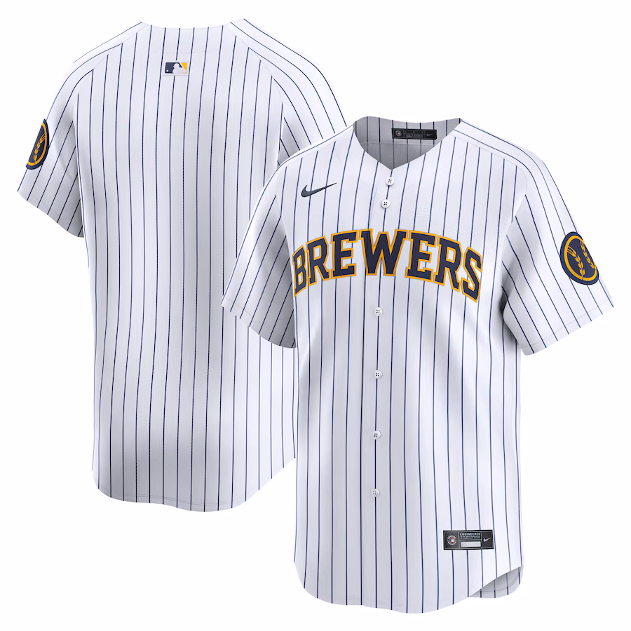 Men's Milwaukee Brewers  Nike White  Alternate Limited Jersey - Puhuasuan
