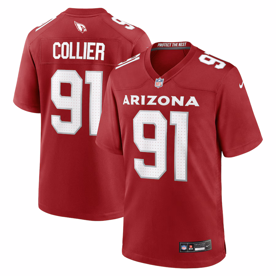 Men's Arizona Cardinals L.J. Collier Nike Cardinal Game Player Jersey - Puhuasuan