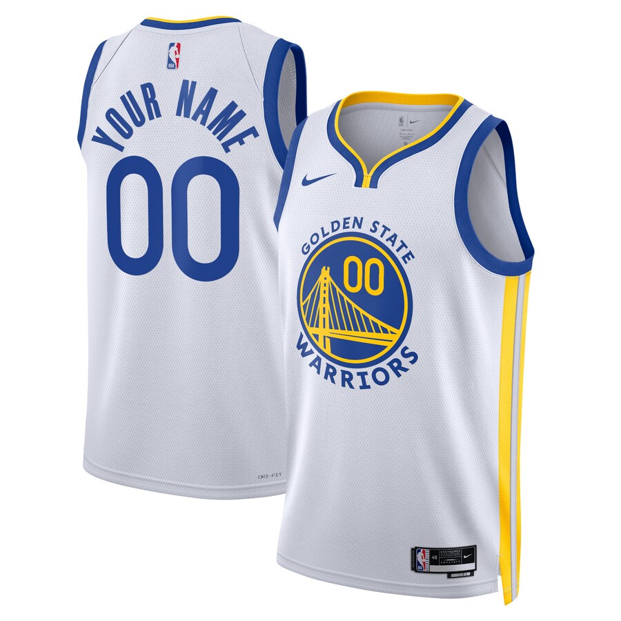 Unisex Golden State Warriors Nike White Swingman Custom Jersey - Association Edition - Puhuasuan