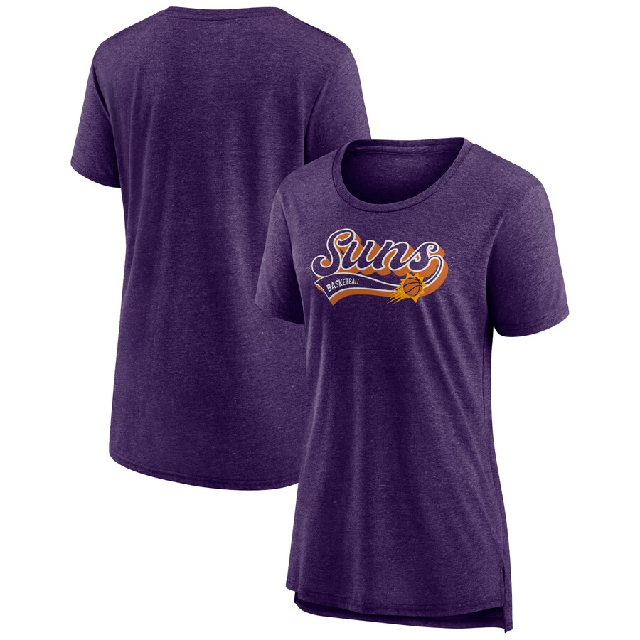 Women's Phoenix Suns Fanatics Heather Purple League Leader Tri-Blend T-Shirt - Puhuasuan