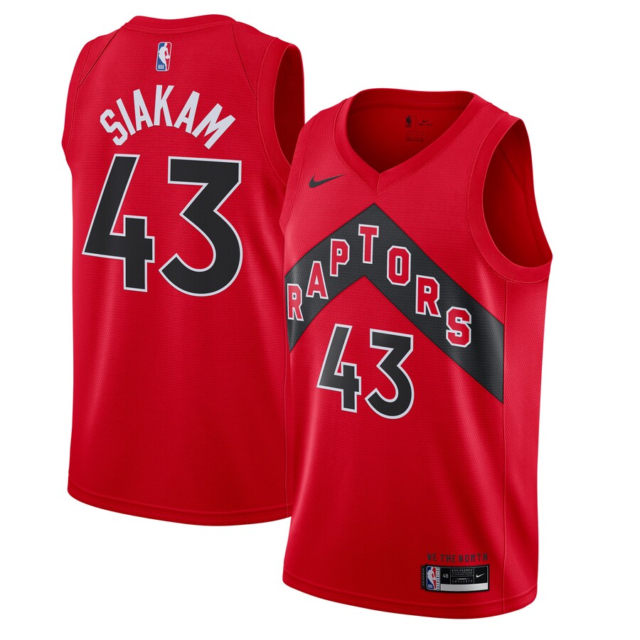Men's Toronto Raptors Pascal Siakam Nike Red 2020/21 Icon Swingman Jersey - Puhuasuan