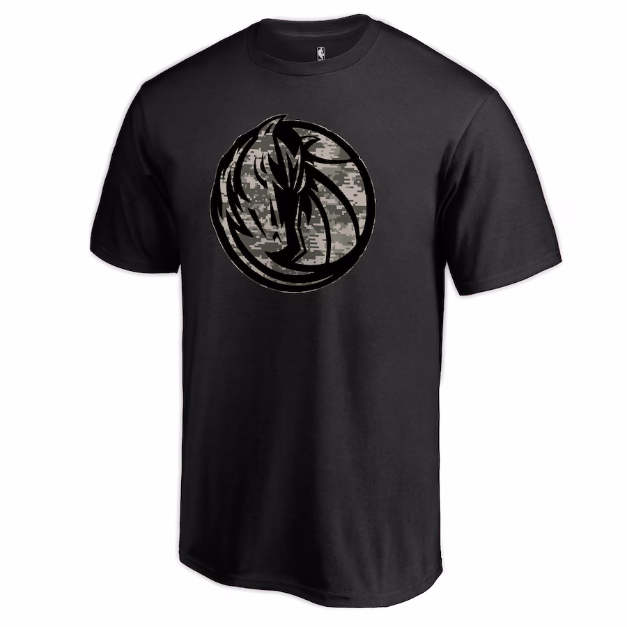 Men's Dallas Mavericks Black Cloak Camo T-Shirt - Puhuasuan