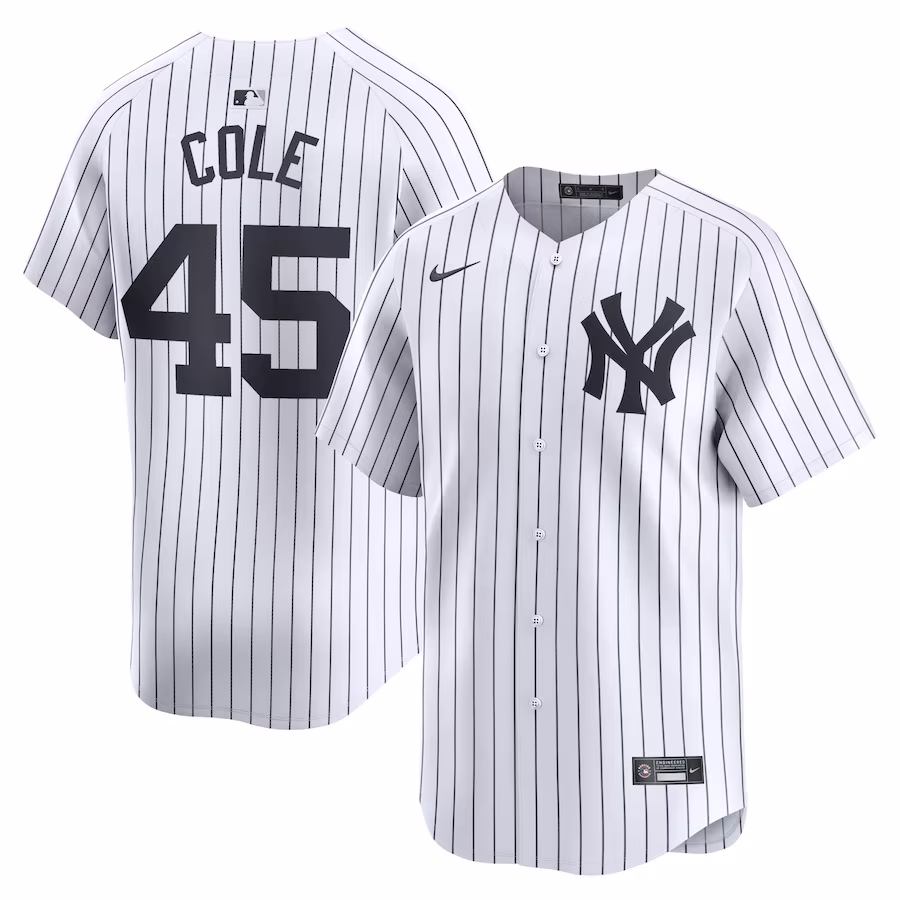 Men's New York Yankees Gerrit Cole Nike White Home Limited Player Jersey - Puhuasuan