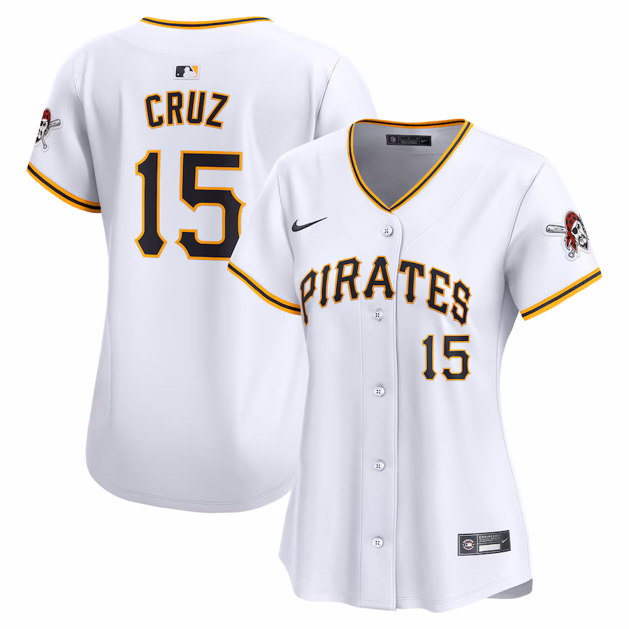Women's Pittsburgh Pirates Oneil Cruz Nike White Home Limited Player Jersey - Puhuasuan