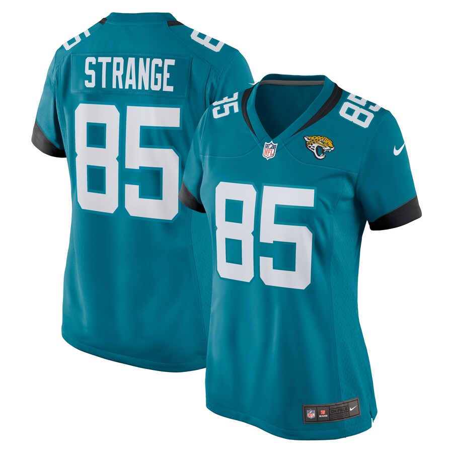 Women's Jacksonville Jaguars Brenton Strange Nike  Teal Team Game Jersey - Puhuasuan