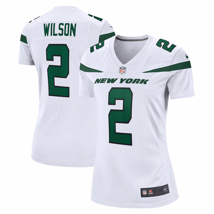 Women's New York Jets Zach Wilson Nike White Player Jersey - Puhuasuan