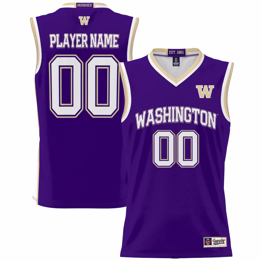 Washington Huskies GameDay Greats Men's NIL Pick-A-Player Lightweight Basketball Jersey - Purple - Puhuasuan