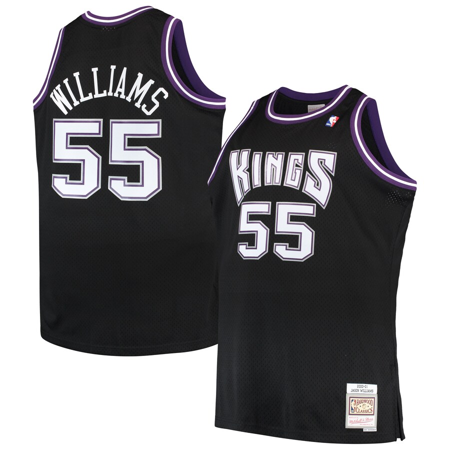 Men's Sacramento Kings Jason Williams Mitchell & Ness Black Big & Tall 2000/01 Hardwood Classics Swingman Jersey - Puhuasuan