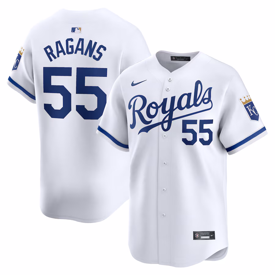 Men's Kansas City Royals Cole Ragans Nike White Home Limited Player Jersey - Puhuasuan