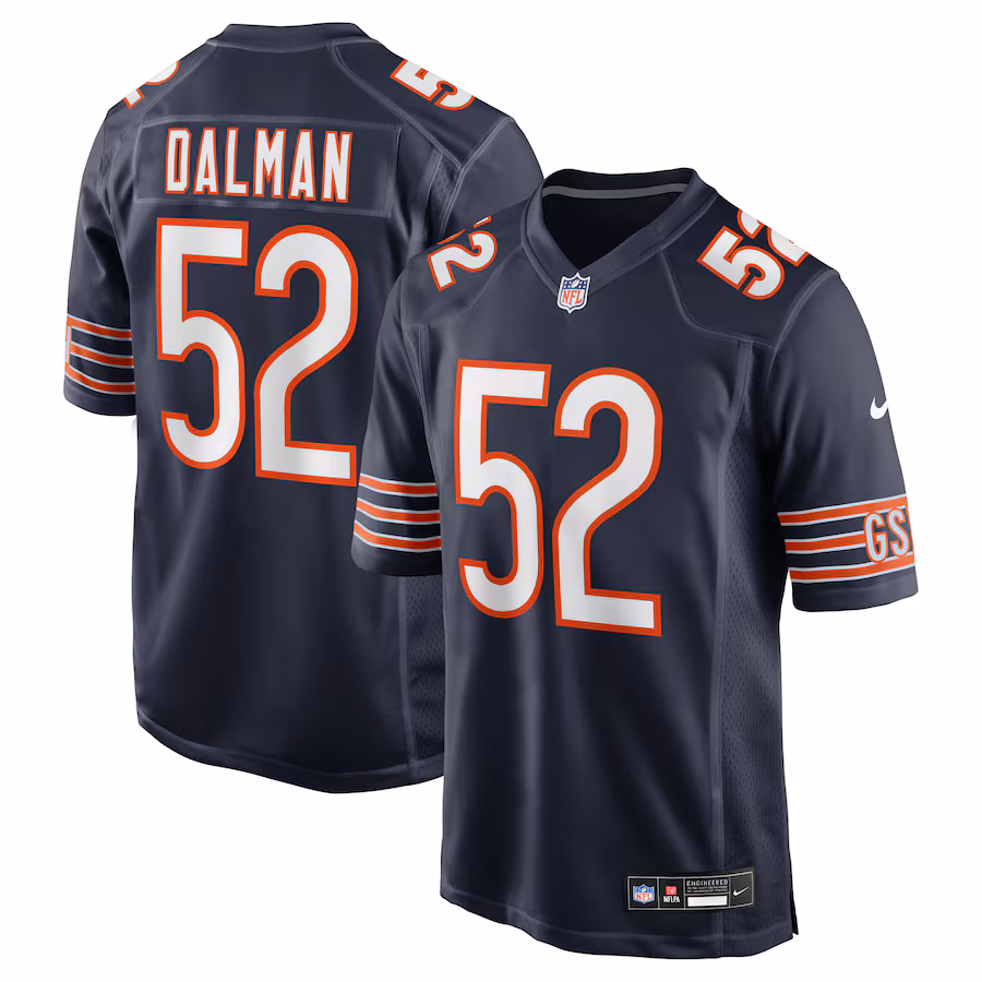 Men's Chicago Bears Drew Dalman Nike Navy Team Game Jersey - Puhuasuan